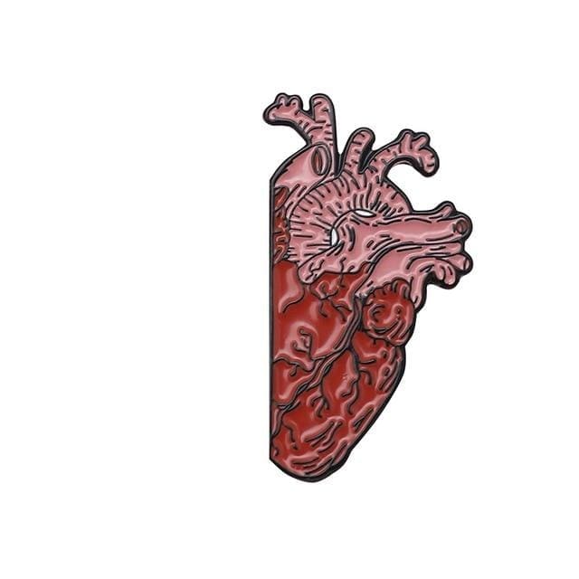 Anatomical Human Organ 'Brain & Heart' Set Enamel Pin - Image 3