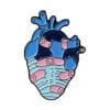 Anatomical Human Heart 'Pink Band-aid' Enamel Pin