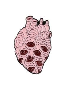 Anatomical Human Organ 'Painted Heart ver.4' Enamel Pin