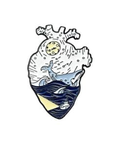 Anatomical Human Organ 'Painted Heart ver.3' Enamel Pin