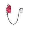 Anatomical Human Heart 'Chained Heart' Enamel Pin