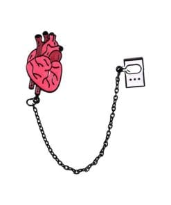 Anatomical Human Heart 'Chained Heart' Enamel Pin