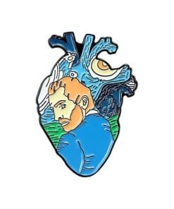 Anatomical Human Heart 'Van Gogh Portrait' Enamel Pin