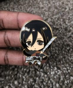 Alternative view of Attack on Titan 'Mikasa Thunder Spears | Chibi' Enamel Pin