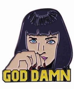 Pulp Fiction 'Mia Wallace | God Damn' Enamel Pin