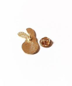 Alternative view of Cute Bunny 'Shy' Enamel Pin
