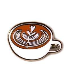 Alternative view of Luminous Coffee Art Enamel Pin