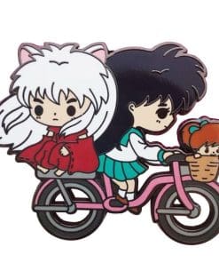 Alternative view of Inuyasha 'Inuyasha | Kagome | Shippo | Cycling Adventure' Enamel Pin