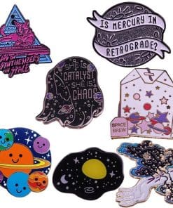 Alternative view of Outer Space 'Galaxy | Moon & Stars' Enamel Pin