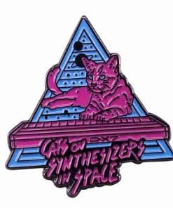 Pyramid Space 'Cats on Synthesizers in Space' Enamel Pin