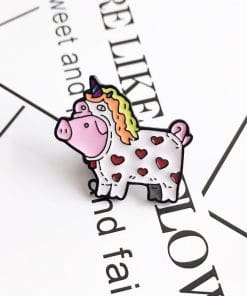 Cute 'Pig in Unicorn Costume" Enamel Pin - Image 6