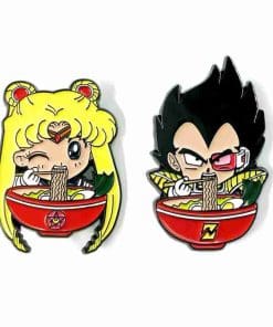 Alternative view of Sailor Moon 'Eating Ramen' Enamel Pin