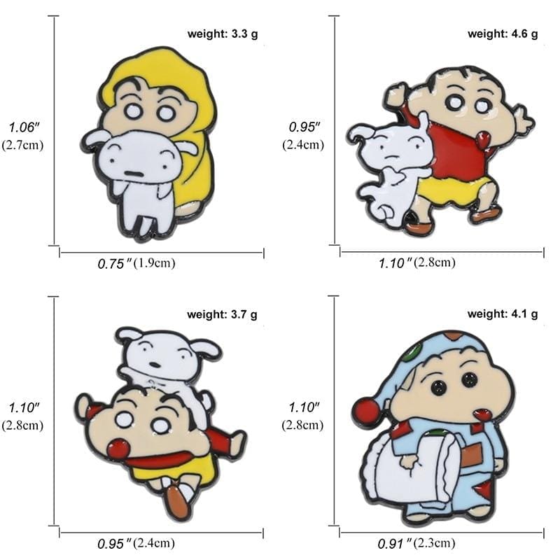 Crayon Shin Chan 'Beanies and Pillow' Enamel Pin - Image 4