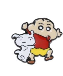 Crayon Shin Chan 'Shin Chan & Shiro Scared' Enamel Pin