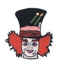 Alternative view of Alice in Wonderland 'Mad ter' Enamel Pin