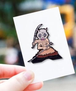 Alternative view of Demon Slayer: Kimetsu No Yaiba 'Inosuke | Swordman' Enamel Pin