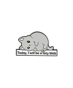 Cute Bunny 'Today, I Will Be A Lazy Blob' Enamel Pin