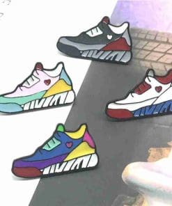 Alternative view of Trendy Colorful Sneaker 'White' Enamel Pin