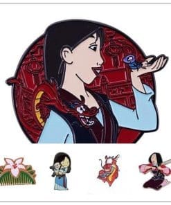 Alternative view of Mulan 'Flower Crown' Enamel Pin