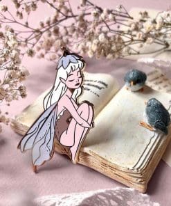 Cute Lonely Fairy 'Thinking' Enamel Pin