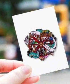 Spirited Away 'Haku and Friends | Water Wheel' Enamel Pin - Image 3