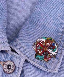 Spirited Away 'Haku and Friends | Water Wheel' Enamel Pin - Image 4