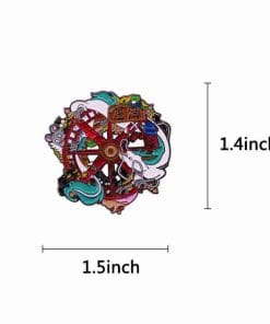 Spirited Away 'Haku and Friends | Water Wheel' Enamel Pin - Image 7