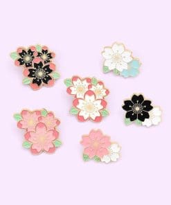 Alternative view of Flower Cherry Blossom 'Sakura ver.04' s Enamel Pin