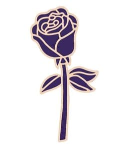 Gift of Love 'Long Stem Rose | Purple' Enamel Pin