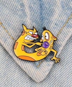Catdog 'Fighting' Enamel Pin - Image 7