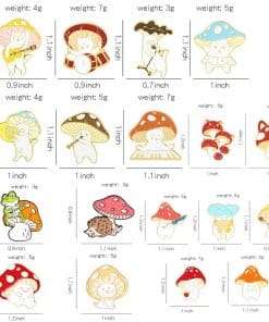 Cute Mushroom 'Playing Flute' Enamel Pin - Image 7