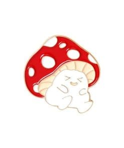 Cute Mushroom 'Fluffy' Enamel Pin