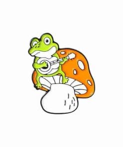 Steady Mushroom 'Frog Guitar Playing' Enamel Pin