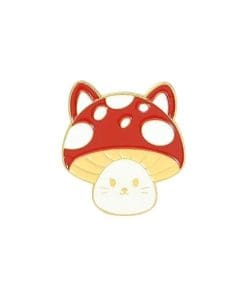 Cute Mushroom 'Cat Ears' Enamel Pin