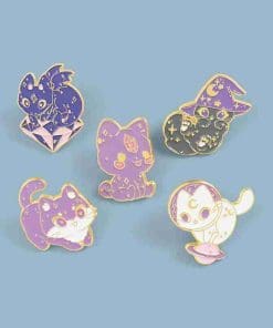 Alternative view of Wizard Starry Cat Enamel Pin