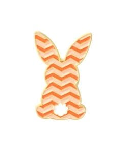 Geometric Bunny 'Peach x Orange' Enamel Pin
