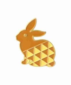 Triangle Bunny 'Yellow x Orange' Enamel Pin