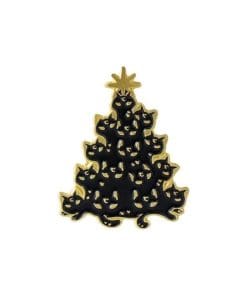 Black Christmas Tree Enamel Pin