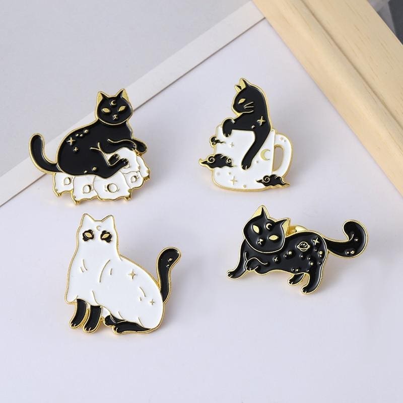 Black Kitty 'Space' Enamel Pin - Image 4