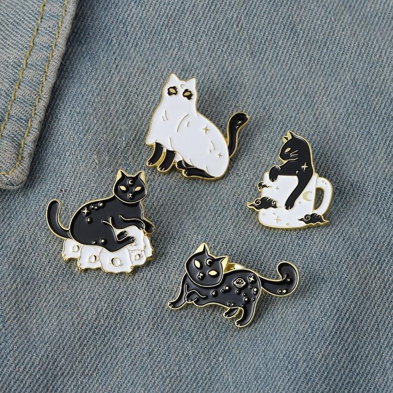 Black Kitty 'Space' Enamel Pin - Image 3