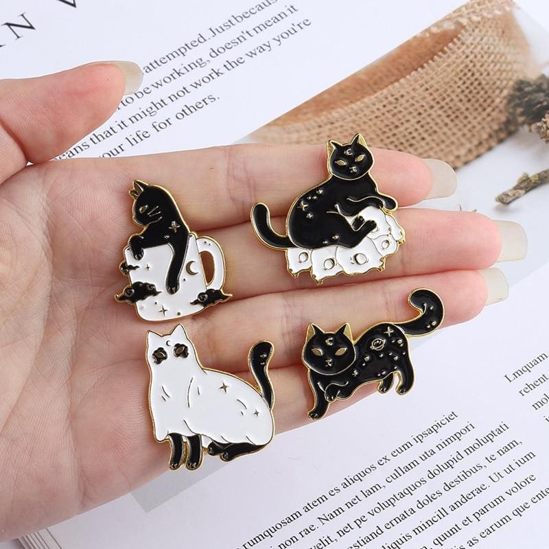 Black Kitty 'Space' Enamel Pin - Image 5