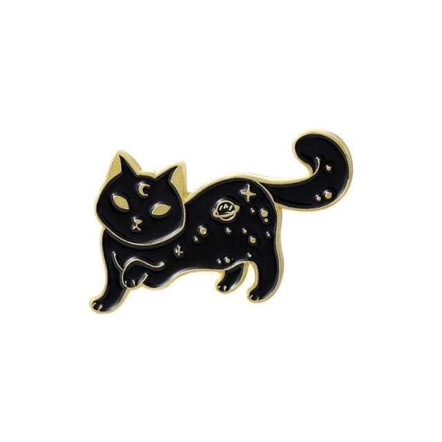 Black Kitty 'Space' Enamel Pin