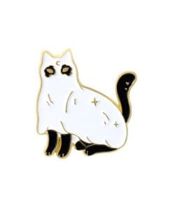 Black Kitty 'White Cloth' Enamel Pin