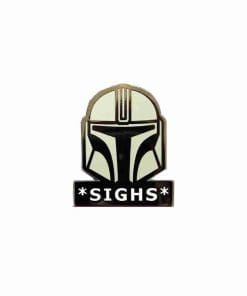The Mandalorian Helmet '*Sighs*' Enamel Pin