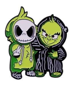 Jack Skellington and Grinch Enamel Pin