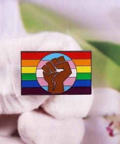 LGBT 'Pride Flag | Raised Fist' Enamel Pin