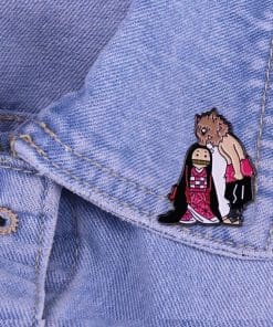 Demon Slayer: Kimetsu no Yaiba 'Inosuke Sniffing Nezuko' Enamel Pin - Image 4