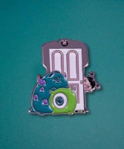Alternative view of Monsters Inc. 'Boo Peeking with Sulley and Mike' Enamel Pin