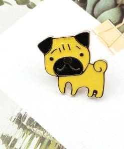 Alternative view of Dog 'Apricot Pug' Enamel Pin