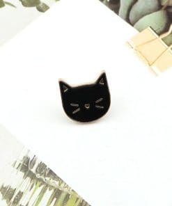 Cute Black Cat Head 'Ver.2.0' Enamel Pin